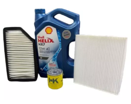 Shell Helix Hx7 10w40 + Filtro Aceite +aire Polen Accent 1.4